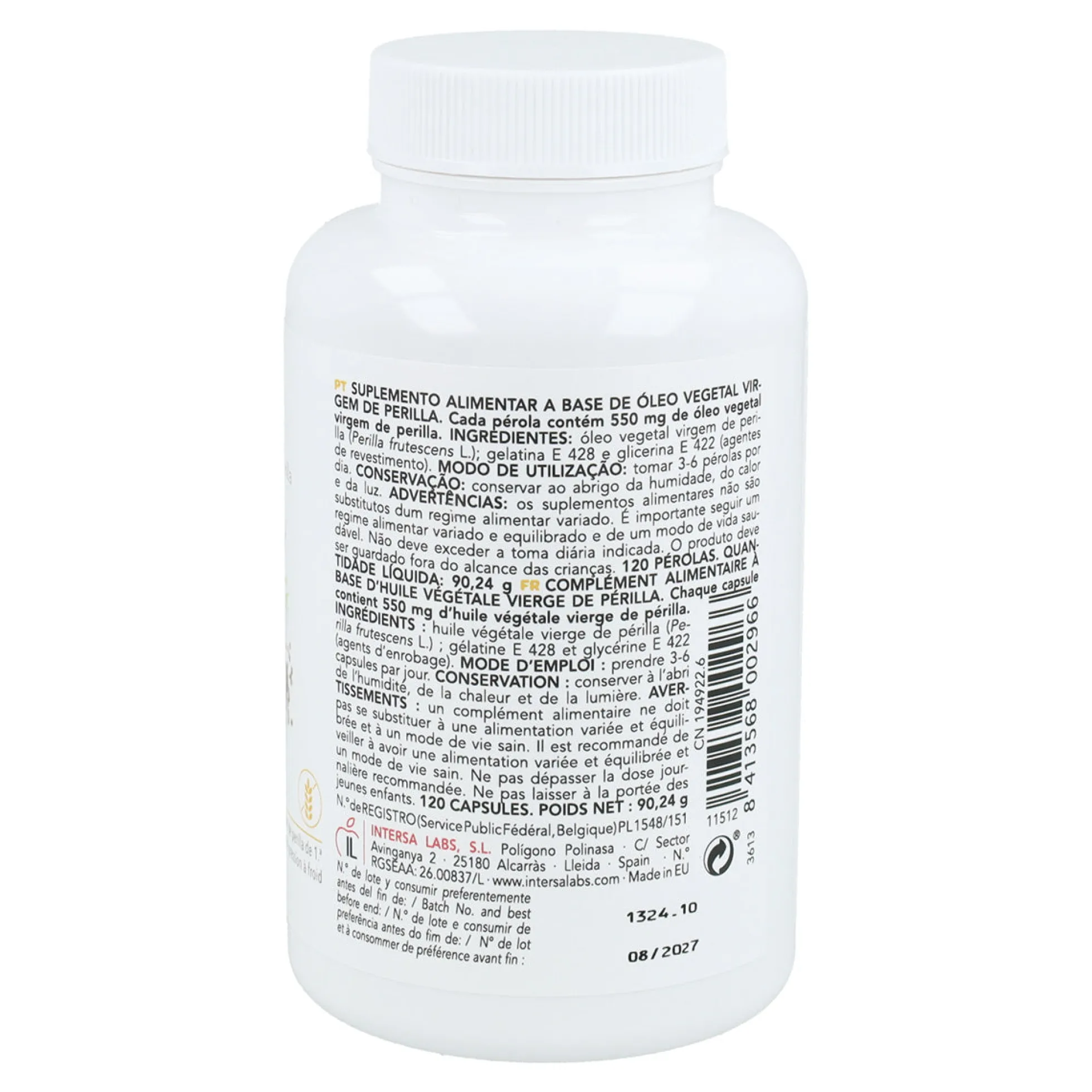 Aceite Vegetal de Perilla Intersa 120 perlas
