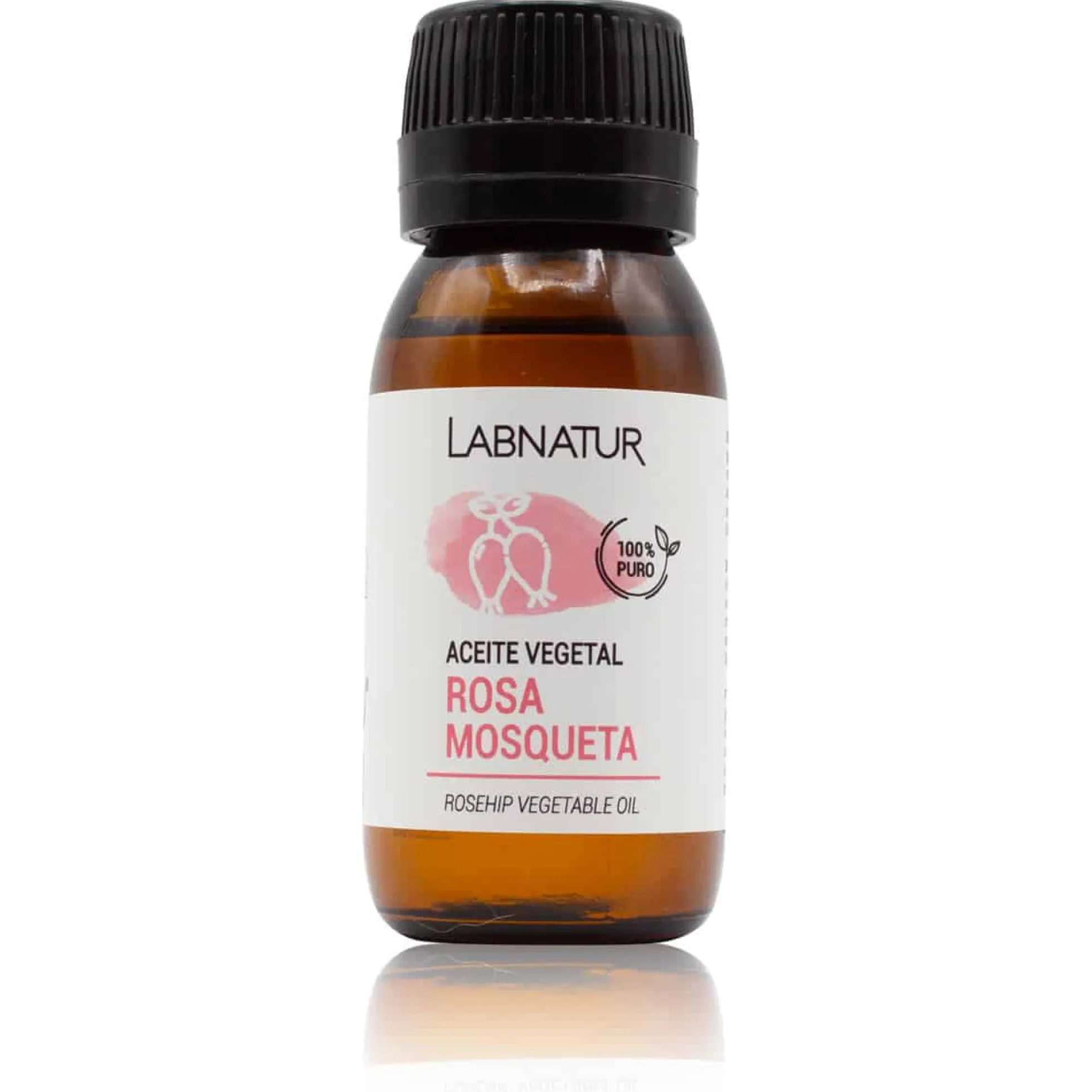 Aceite Vegetal de Rosa Mosqueta 100% Puro Labnatur 50 ml | Regenera y Suaviza | Rostro, Cuerpo y Cabello | Vegano