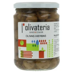 Aceitunas al natural con hierbas l'olivateria 225g