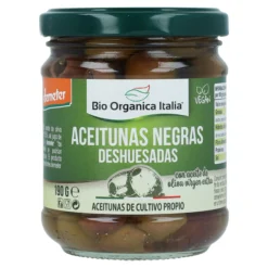 Aceitunas Negra Deshuesada Bio Organica Italia 190 gr