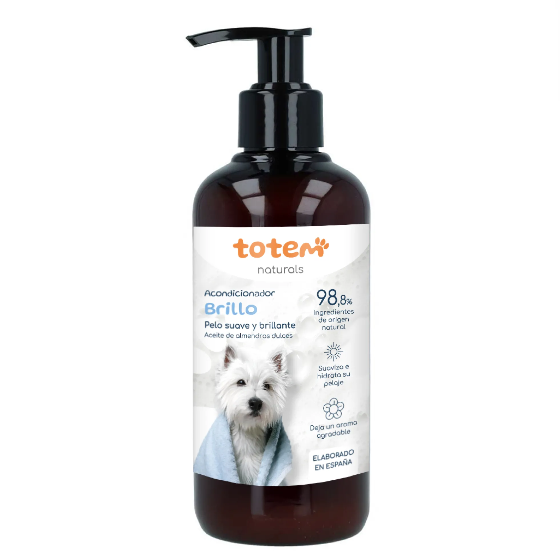 Acondicionador natural para perros suavidad y brillo Totem Naturals 250 ml