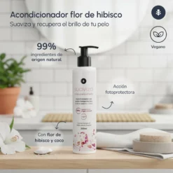 Acondicionador recuperador de brillo Flor de Hibisco y Coco Planeta Huerto 200 ml
