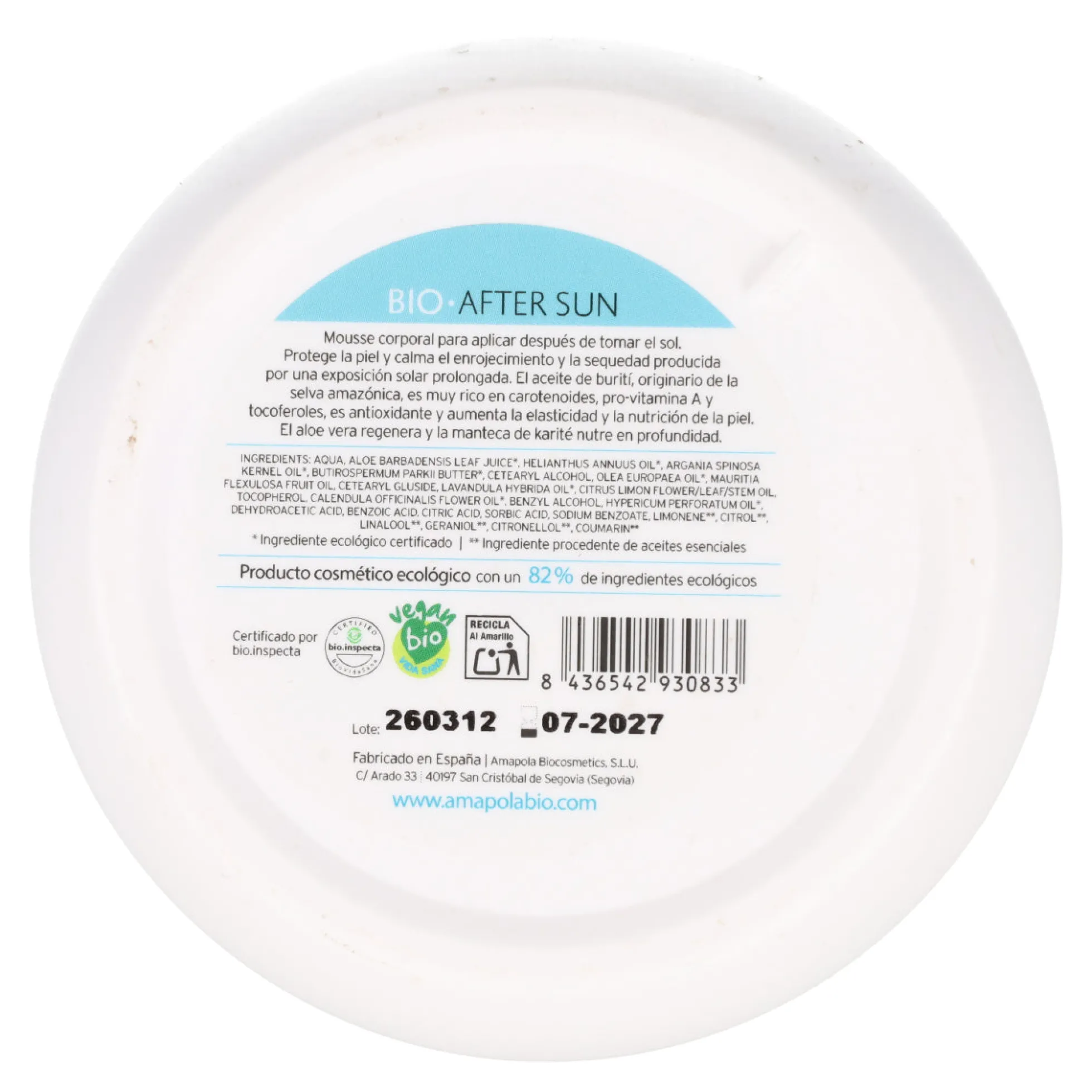 After sun Amazonia Amapola 250 ml