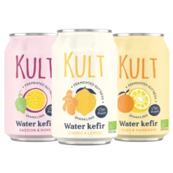 Agua de kefir Fruta Pasión y Lúpulo KULT 330 ml