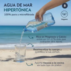 Agua de Mar Hipertónica Garrafa Planeta Huerto 2 L
