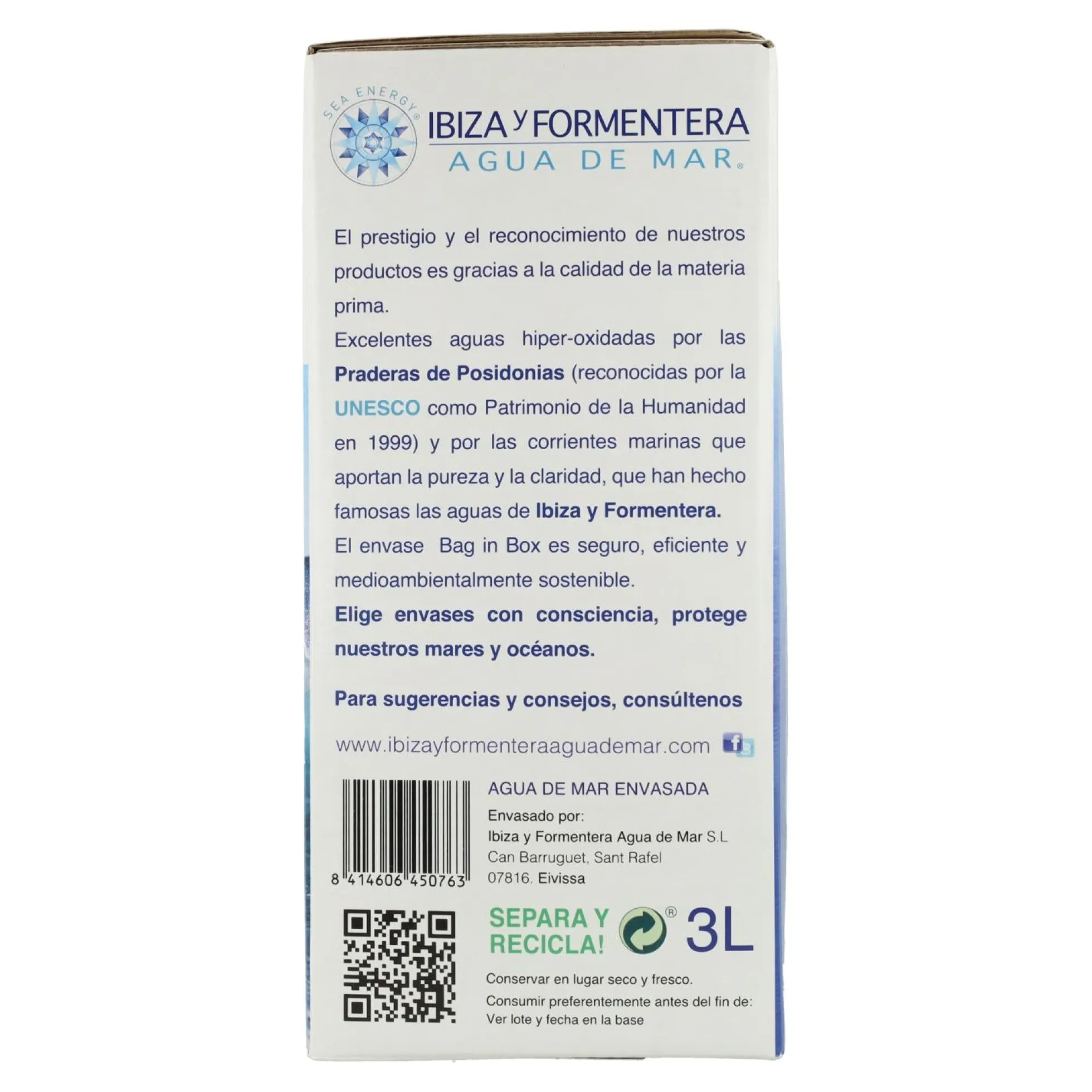 Agua De Mar Ibiza y Formentera Bag In Box 3 L