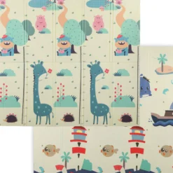Aiyaplay Alfombra Bebé Acolchada Plegable Reversible 196x176x1,5 Cm Multicolor