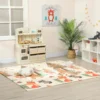 Aiyaplay Alfombra Bebé Acolchada Plegable Reversible 196x176x1,5 Cm Multicolor