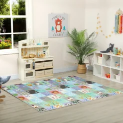 Aiyaplay Alfombra Bebé Acolchada Plegable Reversible 150x180 Cm Multicolor