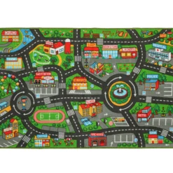 Aiyaplay Alfombra Infantil Carretera De Ciudad 200x150 Cm Antideslizante