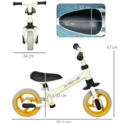 Aiyaplay Bicicleta Sin Pedales Para Niños De 18-48 Meses 66,5x34x47 Cm Naranja