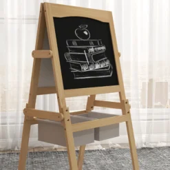 Aiyaplay Caballete Para Niños 3 En 1 Con Rollo De Papel 58x50,5x109 Cm Natural