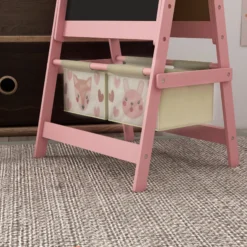 Aiyaplay Caballete Para Niños 3 En 1 Doble Cara Rollo De Papel 54x46,5x93cm Rosa