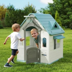 Aiyaplay Casita Infantil Exterior E Interior 5 En 1 Beige