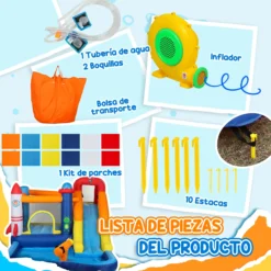 Aiyaplay Castillo Hinchable Grande Con Soplador 5 En 1 360x250x195 Cm Multicolor