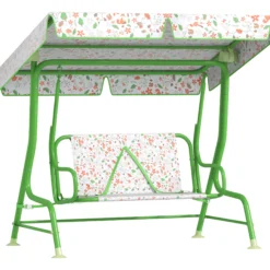 Aiyaplay Columpio De Jardín Exterior Para Niños De +3 Años 112x75x120 Cm Verde