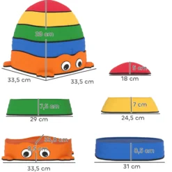 Aiyaplay Conjunto De Piedras De Equilibrio Para Niños Apilables De 5 Piezas