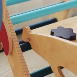 Aiyaplay 8 En 1 Triángulo De Escalada Montessori Con Arco Y Rampa Azul