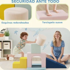 Aiyaplay Juego De 8 Bloques De Espuma Para Niños Fundas Lavables Multicolor