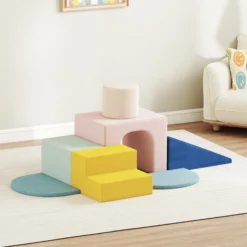 Aiyaplay Juego De 8 Bloques De Espuma Para Niños Fundas Lavables Multicolor