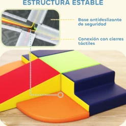 Aiyaplay Juego De 6 Bloques De Espuma Para Niños Base Antideslizante Multicolor