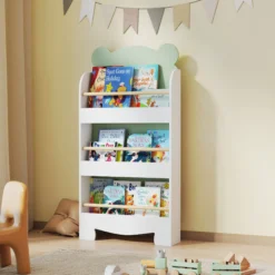 Aiyaplay Librería Infantil De 3 Niveles Diseño De Osito Verde