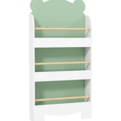 Aiyaplay Librería Infantil De 3 Niveles Diseño De Osito Verde