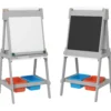 Aiyaplay Pizarra Infantil De Doble Cara Con Rollo De Papel Gris