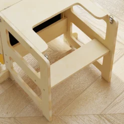 Aiyaplay Torre De Aprendizaje 3 En 1 Plegable Convertible En Escritorio Y Silla