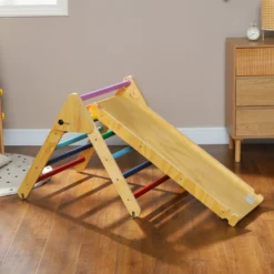 Aiyaplay Triángulo De Escalada De Madera 3 En 1 147x64,5x63 Cm Multicolor
