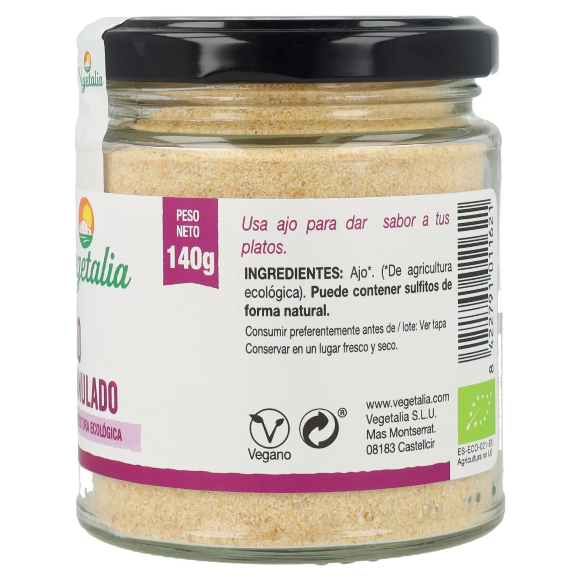 Ajo en Polvo Bio Vegetalia 140 g