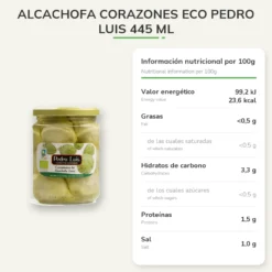 Alcachofa corazones ECO pedro luis 445 ml