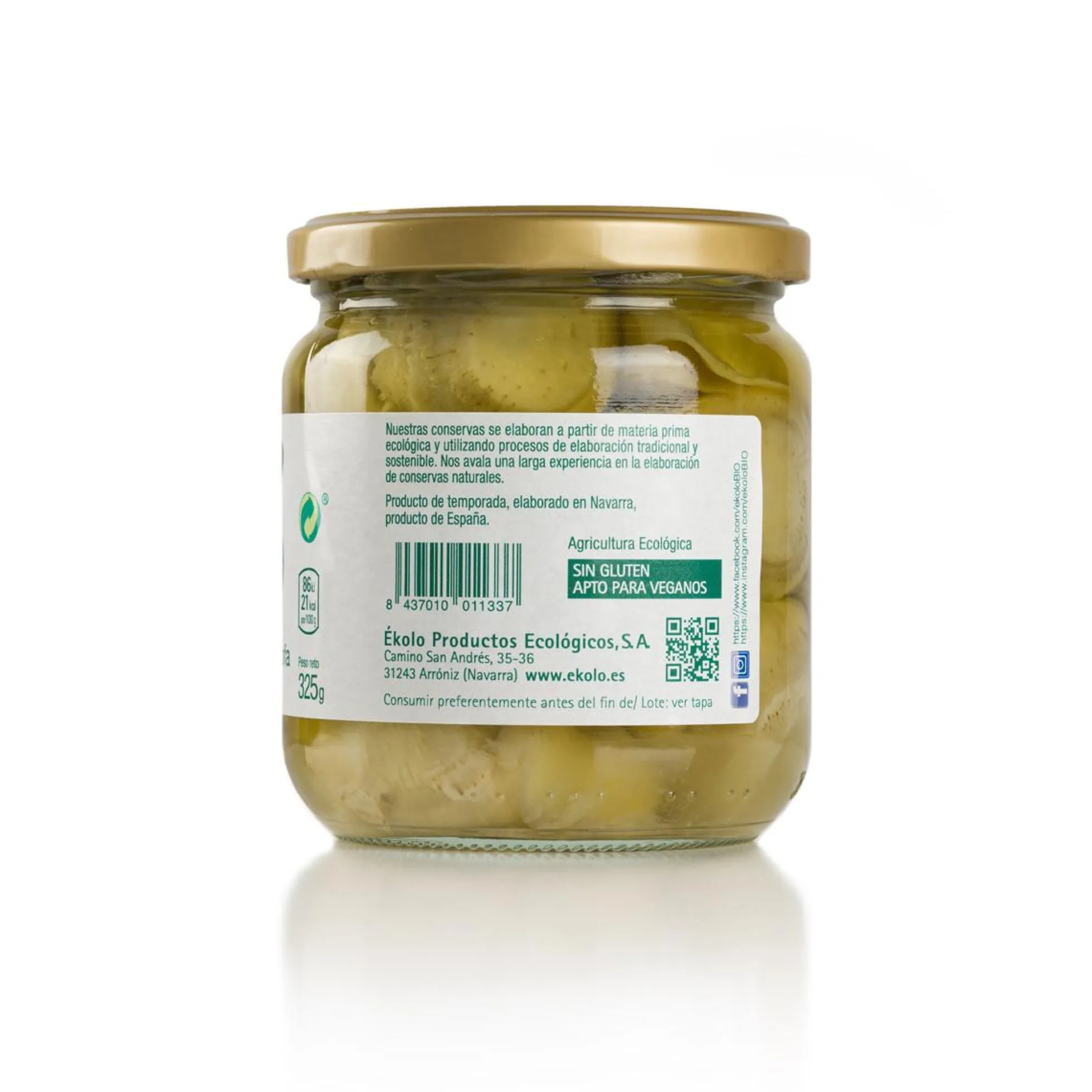 Alcachofas Ecológicas Enteras BIO Ekolo 325 g