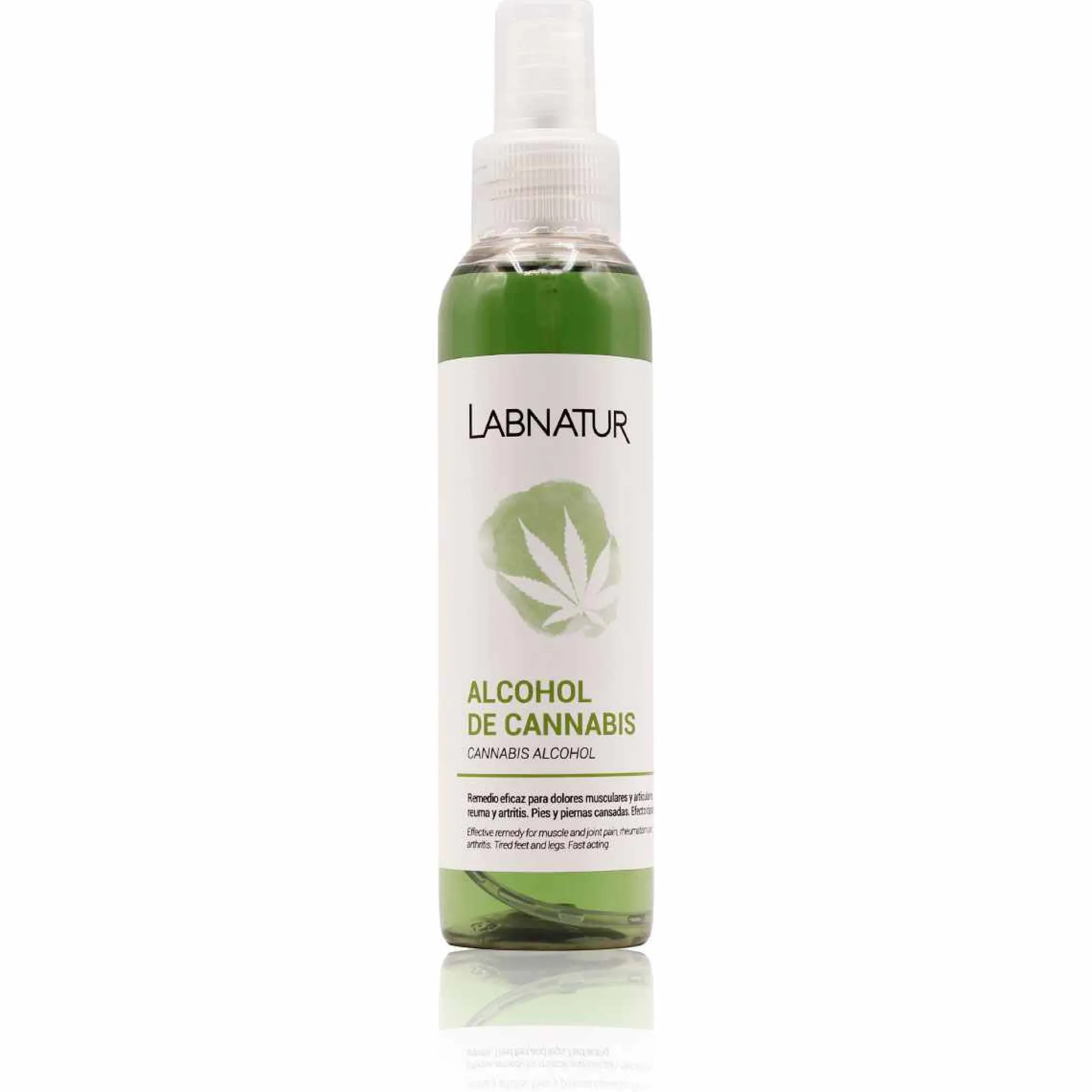 Alcohol de Cannabis Labnatur 125 ml | Extracto de Cannabis | Refresca y Tonifica | Piernas y Músculos Cansados | Vegano