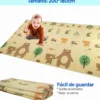 Alfombra Bebe, 1.5cm Grosor, Diseño Infantil, 200 X 180 Cm, Acolchada De Xpe, Reversible