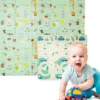 Alfombra Bebe, 1.5cm Grosor, Diseño Infantil, 200 X 180 Cm, Acolchada De Xpe, Reversible