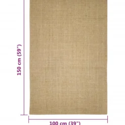 Alfombra De Sisal Para Rascador 100x150 Cm