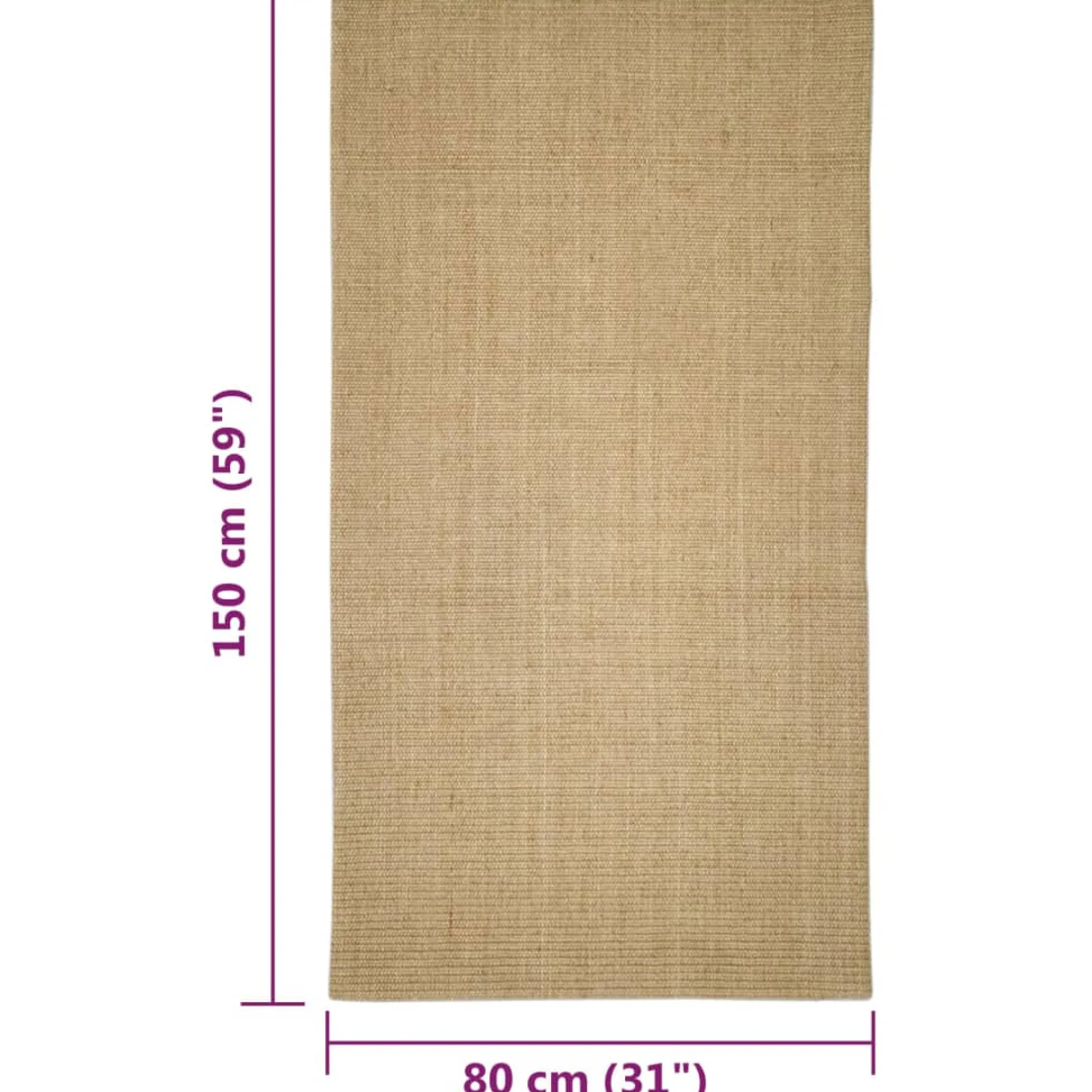 Alfombra De Sisal Para Rascador 80x150 Cm