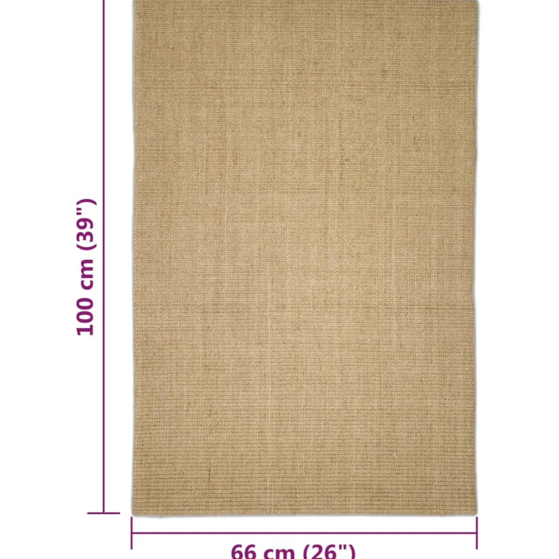 Alfombra De Sisal Para Rascador 66x100 Cm