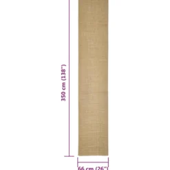 Alfombra De Sisal Para Rascador 66x350 Cm