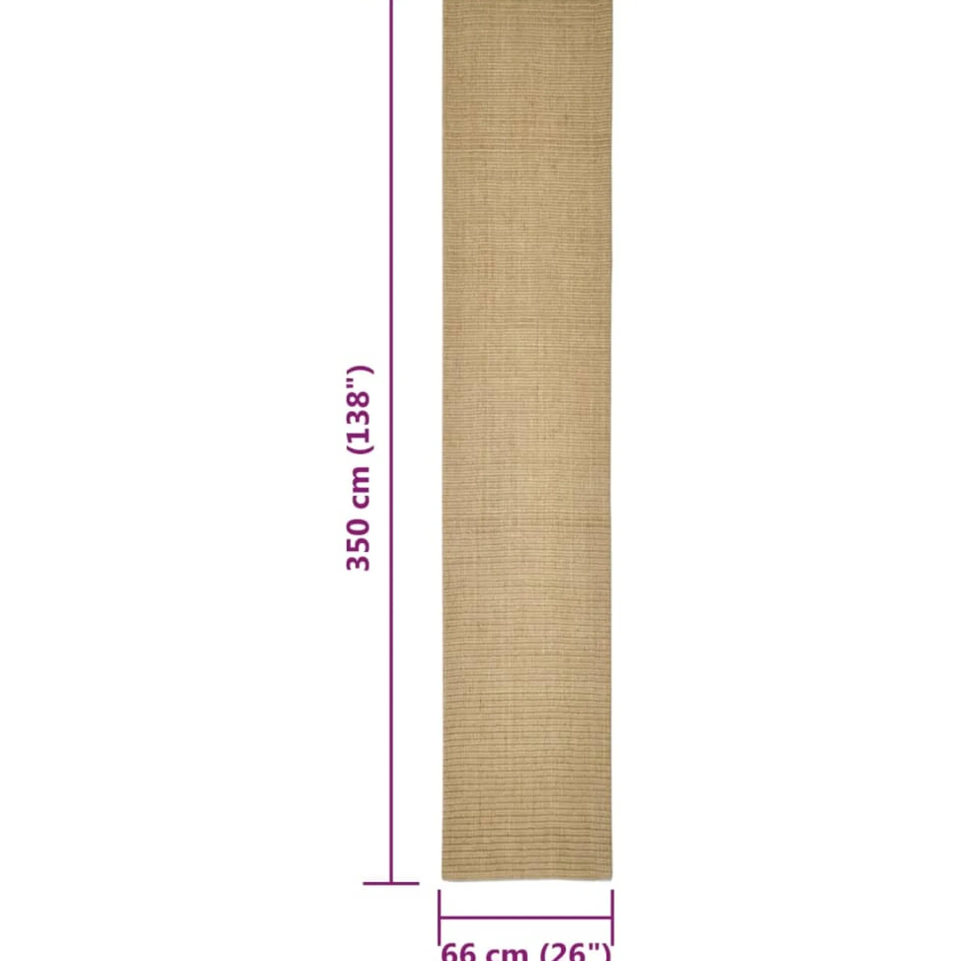 Alfombra De Sisal Para Rascador 66x350 Cm