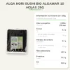 Alga Nori Sushi Bio ALGAMAR 10 hojas 25g