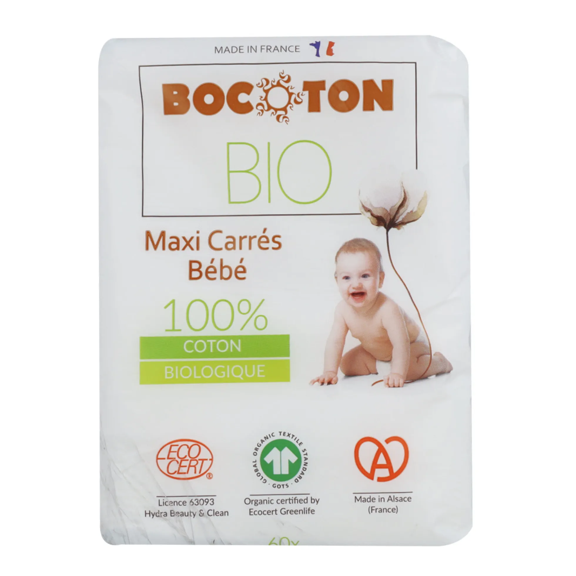 Algodón bebé Maxi Bocoton 60 uds