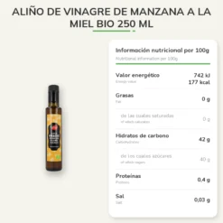 Aliño De Vinagre De Manzana A La Miel Bio 250 ml