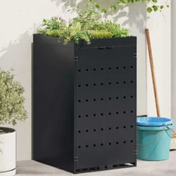 Almacenamiento Para Contenedor Rueda Con Techo Para Plantas Para Contenedor De 240l