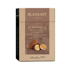 Almendras Tostadas con Chocolate Blanco y Cacao en Polvo sin gluten Blanxart 100 g