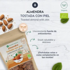Almendra tostada con piel ECO Planeta Huerto 1 kg