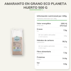 Amaranto en grano ECO Planeta Huerto 500 g