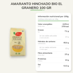 Amaranto Hinchado Bio El Granero 100 gr