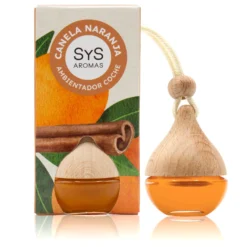 Ambientador Coche Canela-Naranja Gota SYS Aromas 6 ml | Aroma Cítrico y Especiado | Cálido y Envolvente